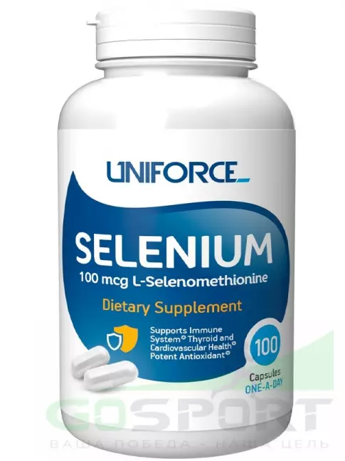 Селен UNIFORCE Selenium 100 mcg 100 капсул Селен UNIFORCE Selenium 100 mcg 100 капсул