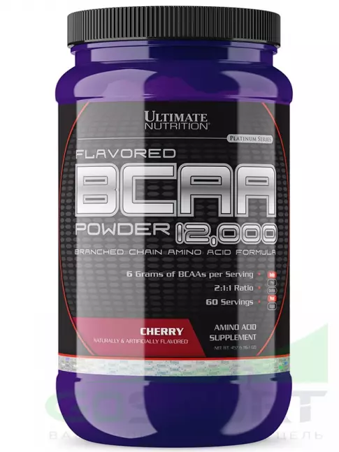 BCAA Ultimate Nutrition BCAA 12000 Powder 457 г, Вишня BCAA Ultimate Nutrition BCAA 12000 Powder 457 г, Вишня
