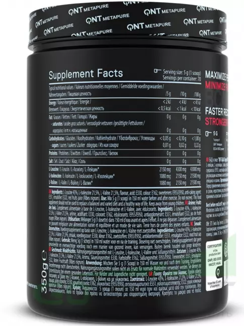 BCAA QNT BCAA 8500 Powder 2:1:1 350 г, Лесные ягоды BCAA QNT BCAA 8500 Powder 2:1:1 350 г, Лесные ягоды