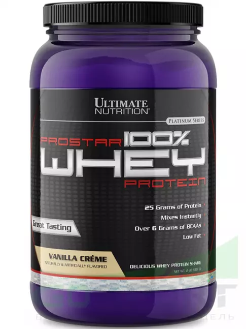 Сывороточный протеин Ultimate Nutrition Prostar Whey 907 г, Ванильный крем Сывороточный протеин Ultimate Nutrition Prostar Whey 907 г, Ванильный крем