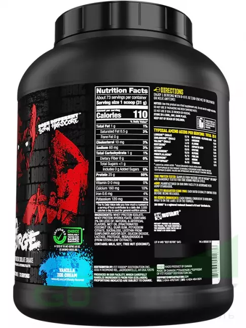 Изолят протеина Mutant Iso Surge 2270 г, Ванильное мороженое Изолят протеина Mutant Iso Surge 2270 г, Ванильное мороженое