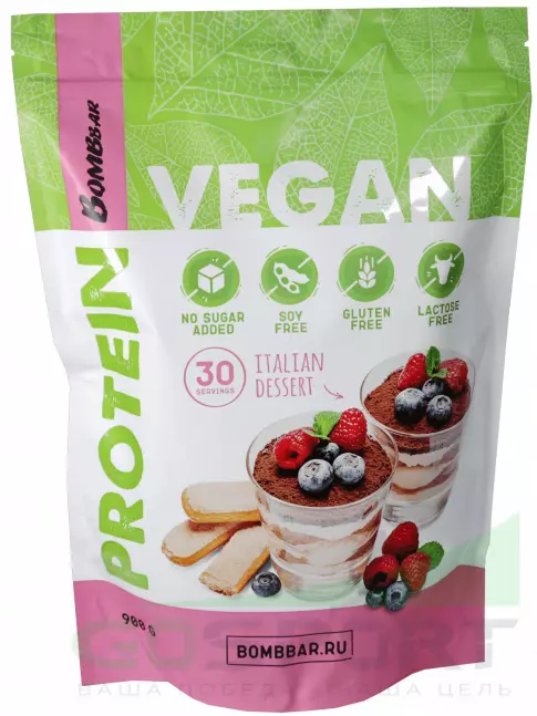 Протеин для веганов BombBar VEGAN Protein 900 г, Итальянский десерт
