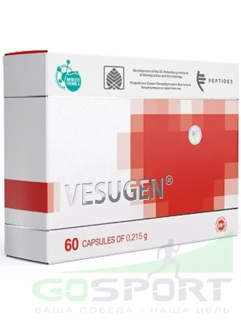 Пептиды Хавинсона PEPTIDES Везуген (Vesugen) 60 капсул Пептиды Хавинсона PEPTIDES Везуген (Vesugen) 60 капсул