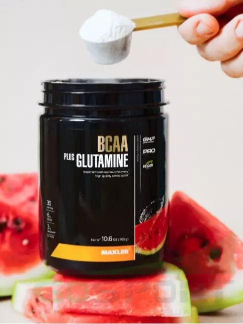 BCAA + Glutamin MAXLER BCAA 6000 mg + Glutamine 300 г, Арбуз BCAA + Glutamin MAXLER BCAA 6000 mg + Glutamine 300 г, Арбуз