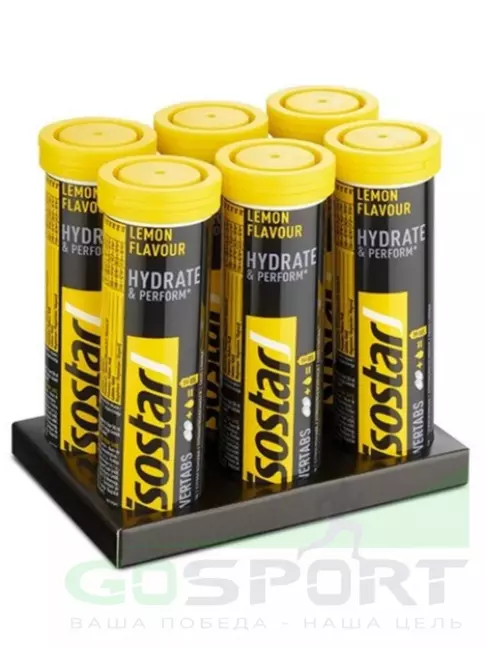 Изотоник Isostar Powertabs 6 х 10 таблеток, Лимон