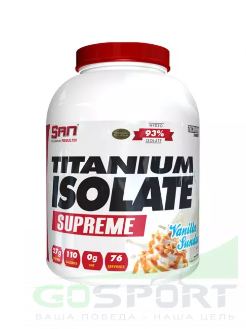 Изолят протеина SAN Titanium Isolate Supreme 2240 г, Ванильное мороженое
