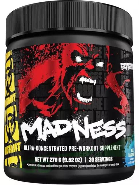 Предтреник в порошке Mutant Madness 270 г, Голубая малина