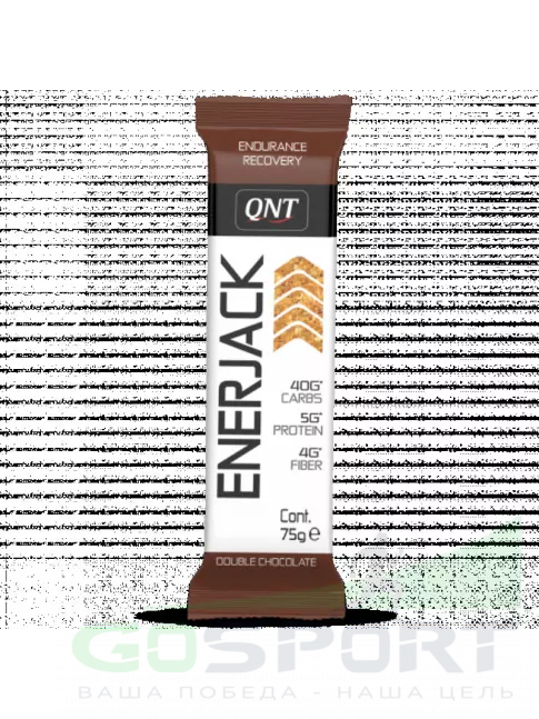 Энергетический батончик QNT Enerjack 75 г, Двойной шоколад Энергетический батончик QNT Enerjack 75 г, Двойной шоколад