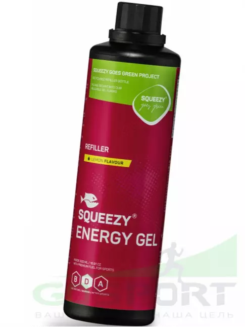 Гель питьевой SQUEEZY Energy Gel no caffeine 500 мл, Малина Гель питьевой SQUEEZY Energy Gel no caffeine 500 мл, Малина