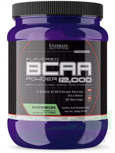 BCAA Ultimate Nutrition BCAA 12000 Powder 228 г, Арбуз BCAA Ultimate Nutrition BCAA 12000 Powder 228 г, Арбуз