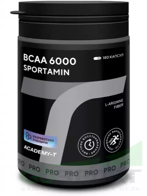 Аминокислоты Академия-Т BCAA 6000 SPORTAMIN 180 капсул Аминокислоты Академия-Т BCAA 6000 SPORTAMIN 180 капсул