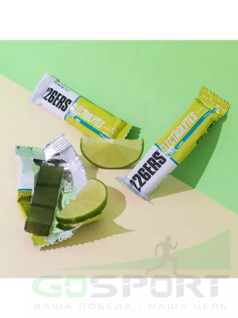 Конфетки 226ERS Gummy bar + sodium 125 mg 42 x 30 г, Лайм Конфетки 226ERS Gummy bar + sodium 125 mg 42 x 30 г, Лайм