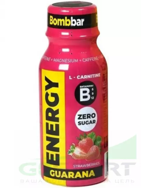 L-Карнитин жидкий BombBar SHOT Energy L-Carnitine Guarana 100 мл, Клубника-Земляника L-Карнитин жидкий BombBar SHOT Energy L-Carnitine Guarana 100 мл, Клубника-Земляника