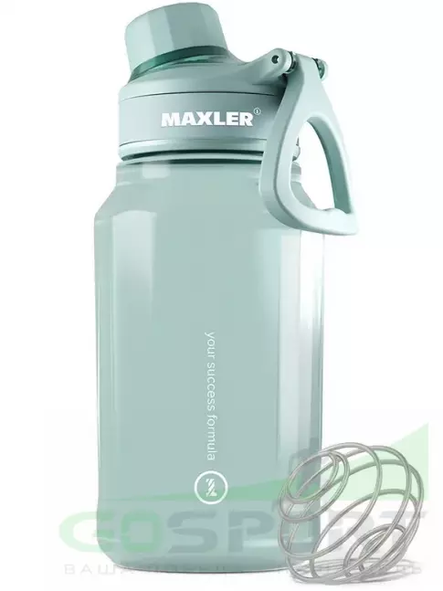 Шейкер 700 мл MAXLER Water Bottle Shake&Mix 750 мл, Серо-голубой Шейкер 700 мл MAXLER Water Bottle Shake&Mix 750 мл, Серо-голубой