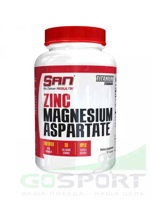 Магний+цинк+B6 SAN ZMA (Zinc Magnesium Aspartate) 90 капсул Магний+цинк+B6 SAN ZMA (Zinc Magnesium Aspartate) 90 капсул