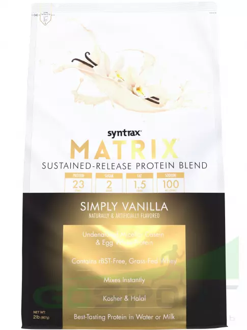 Комплексный протеин SYNTRAX Matrix 2 lbs 907 г, Ваниль Комплексный протеин SYNTRAX Matrix 2 lbs 907 г, Ваниль