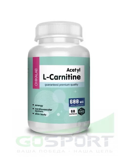 Ацетил L-Карнитин Chikalab Acetyl L-Carnitine 600 мг 60 капсул Ацетил L-Карнитин Chikalab Acetyl L-Carnitine 600 мг 60 капсул