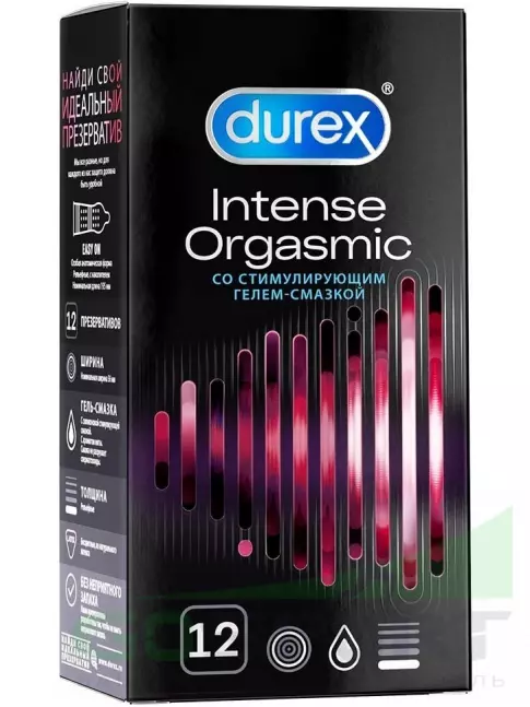 Презервативы Durex Intense Orgasmic 12 шт Презервативы Durex Intense Orgasmic 12 шт