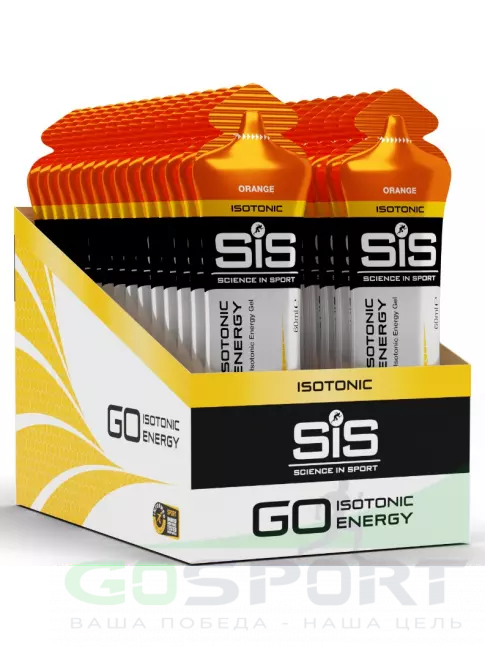 Гель питьевой SCIENCE IN SPORT (SiS) GO Isotonic Energy Gels 30 x 60 мл, Апельсин