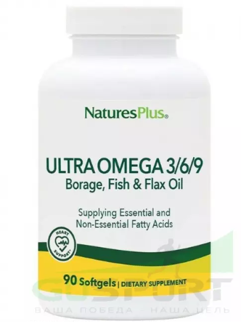 Омега-3 NaturesPlus Ultra Omega 3-6-9 1200 mg 90 гелевых капсул Омега-3 NaturesPlus Ultra Omega 3-6-9 1200 mg 90 гелевых капсул