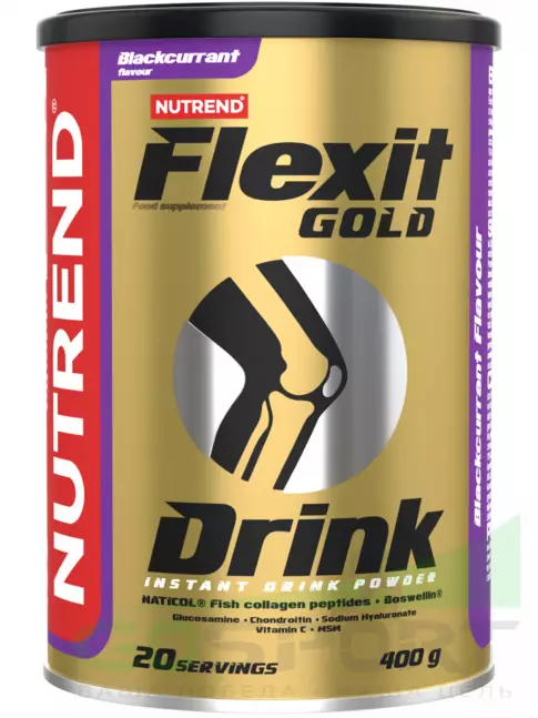 Комплекс хондропротекторов NUTREND Flexit Gold Drink 400 г, Черная смородина