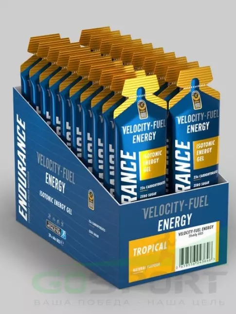 Энергетический гель питьевой APPLIED NUTRITION Endurance Velocity Fuel ENERGY Isotonic Gel 20 саше, Тропические фрукты Энергетический гель питьевой APPLIED NUTRITION Endurance Velocity Fuel ENERGY Isotonic Gel 20 саше, Тропические фрукты