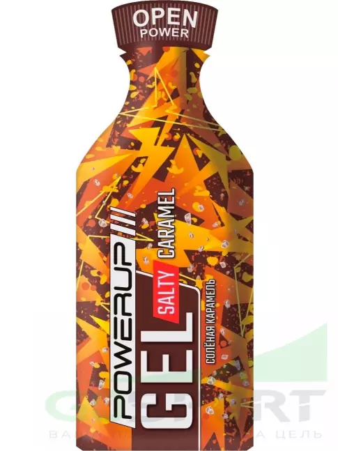 Энергетический гель питьевой Powerup Gel Salty 10 x 35 г, Соленая карамель Энергетический гель питьевой Powerup Gel Salty 10 x 35 г, Соленая карамель