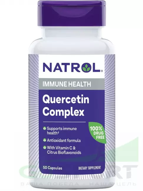 Комплексные антиоксиданты Natrol Quercetin complex 50 капсул Комплексные антиоксиданты Natrol Quercetin complex 50 капсул