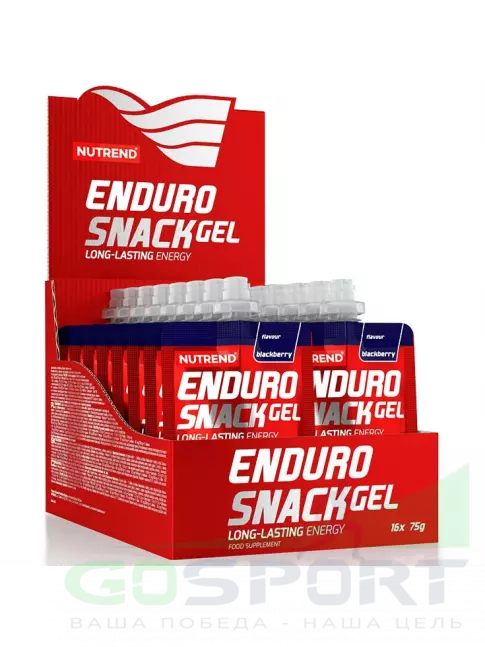 Энергетический гель питьевой NUTREND EnduroSnack саше 16 x 75 г, Ежевика