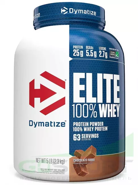 Сывороточный протеин Dymatize Elite Whey 100% 2300 г, Шоколадная помадка Сывороточный протеин Dymatize Elite Whey 100% 2300 г, Шоколадная помадка