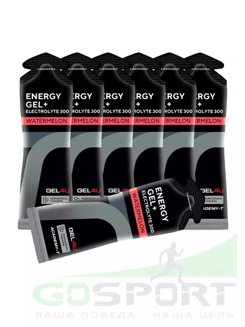 Гель питьевой GEL4U Energy GEL + Electrolyte 300 7 x 60 г, Арбуз