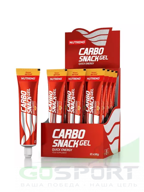 Гель питьевой NUTREND 12x50 Carbosnack туба 12 шт x 50 г, Абрикос Гель питьевой NUTREND 12x50 Carbosnack туба 12 шт x 50 г, Абрикос
