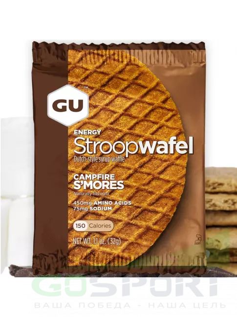 Энергетический батончик GU Energy Labs GU ENERGY STROOPWAFEL no caffeine 32 г, Воздушное печенье Энергетический батончик GU Energy Labs GU ENERGY STROOPWAFEL no caffeine 32 г, Воздушное печенье