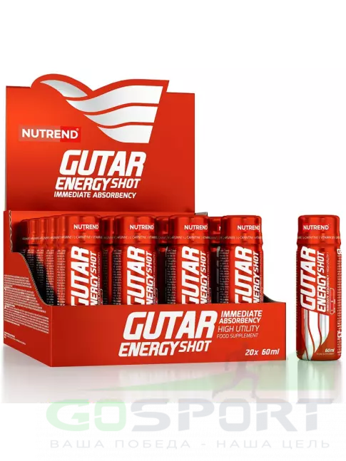 Предтреник в порошке NUTREND GUTAR ENERGY SHOT 20 x 60 мл Предтреник в порошке NUTREND GUTAR ENERGY SHOT 20 x 60 мл
