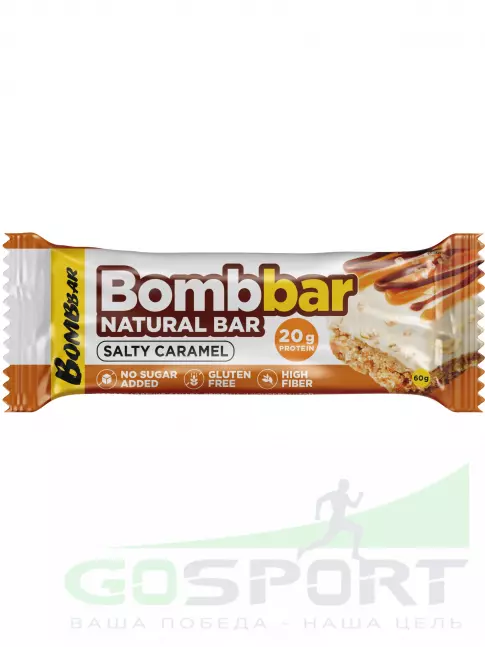 Протеиновый батончик BombBar Протеиновый батончик Natural Bar 60 г, Соленая карамель Протеиновый батончик BombBar Протеиновый батончик Natural Bar 60 г, Соленая карамель
