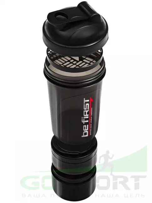 Шейкер 600 мл Be First Shaker 3in1 TS1352 500 мл, Черный Шейкер 600 мл Be First Shaker 3in1 TS1352 500 мл, Черный