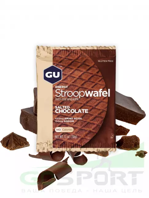 Энергетический батончик GU Energy Labs GU ENERGY STROOPWAFEL no caffeine 3 x 32 г, Соленый шоколад