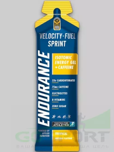 Гель питьевой APPLIED NUTRITION Endurance Velocity Fuel SPRINT Isotonic Energy Gel + Caffeine 20 саше, Тропические фрукты Гель питьевой APPLIED NUTRITION Endurance Velocity Fuel SPRINT Isotonic Energy Gel + Caffeine 20 саше, Тропические фрукты