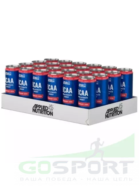 Жидкие BCAA APPLIED NUTRITION BCAA - Functional Drink CANS 24 x 330 мл, Клубничная Содовая Жидкие BCAA APPLIED NUTRITION BCAA - Functional Drink CANS 24 x 330 мл, Клубничная Содовая