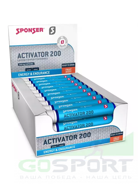 Кофеин SPONSER ACTIVATOR 200 Caffein 30 шотов x 25 мл, Фруктовый Кофеин SPONSER ACTIVATOR 200 Caffein 30 шотов x 25 мл, Фруктовый