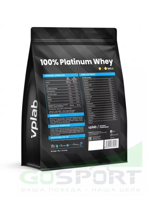 Комплексный протеин VP Laboratory 100% PLATINUM WHEY 750 г, Ваниль Комплексный протеин VP Laboratory 100% PLATINUM WHEY 750 г, Ваниль