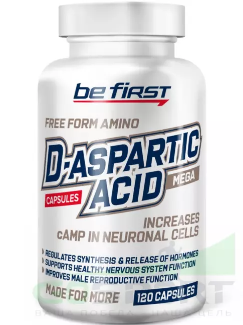 Аспарагиновая кислота (DAA) Be First D-Aspartic Acid 120 капсул Аспарагиновая кислота (DAA) Be First D-Aspartic Acid 120 капсул