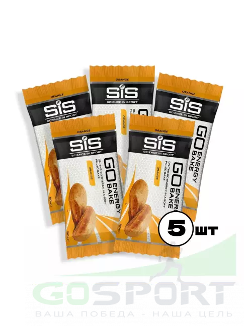 Энергетический батончик SCIENCE IN SPORT (SiS) GO Energy Bake 5 x 50 г, Апельсин Энергетический батончик SCIENCE IN SPORT (SiS) GO Energy Bake 5 x 50 г, Апельсин