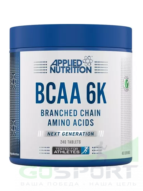 BCAA APPLIED NUTRITION BCAA 6K (6000mg) 240 таблеток BCAA APPLIED NUTRITION BCAA 6K (6000mg) 240 таблеток
