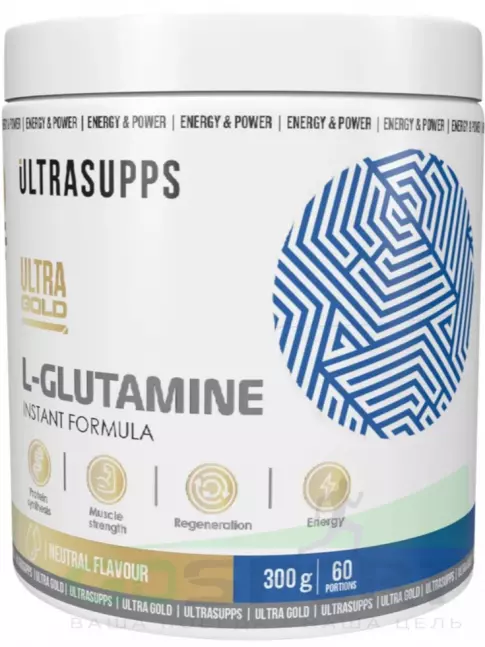 L-Глютамин UltraSupps Ultra Gold L-Glutamine 300 г L-Глютамин UltraSupps Ultra Gold L-Glutamine 300 г