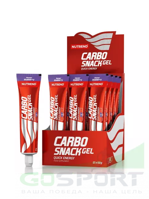 Гель питьевой NUTREND 12x50 Carbosnack туба 12 шт x 50 г, Черника