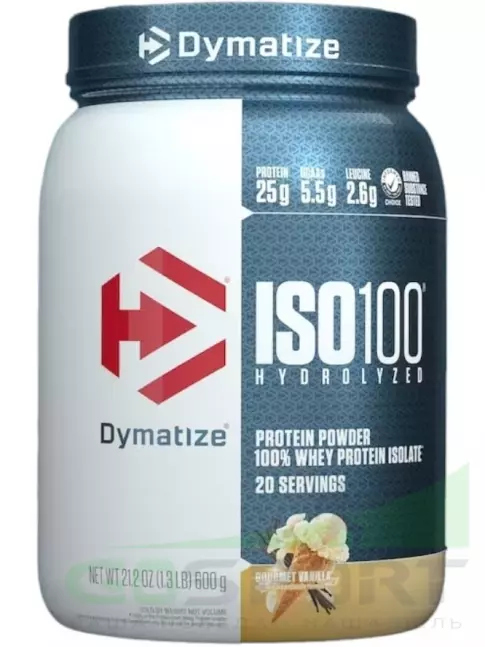 Изолят протеина Dymatize ISO100 Hydrolyzed 650 г, Изысканная Ваниль Изолят протеина Dymatize ISO100 Hydrolyzed 650 г, Изысканная Ваниль