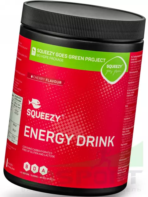 Изотоник SQUEEZY ENERGY DRINK 650 г, Вишня Изотоник SQUEEZY ENERGY DRINK 650 г, Вишня