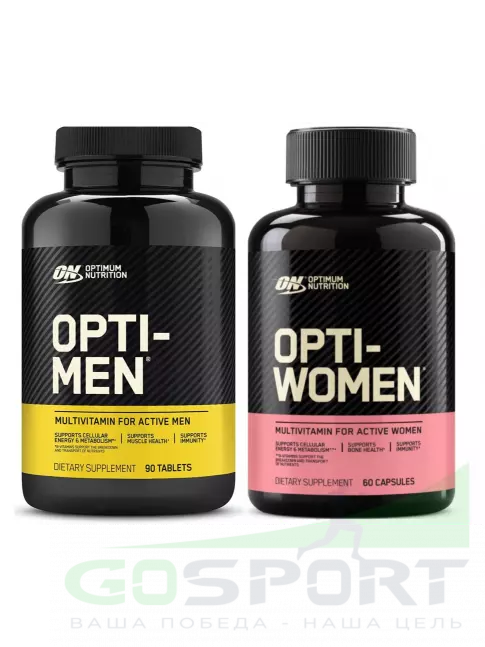 Витаминный комплекс Optimum Nutrition OPTI - MEN 90 tablets & WOMEN 60 capsules 90, 60, Нейтральный Витаминный комплекс Optimum Nutrition OPTI - MEN 90 tablets & WOMEN 60 capsules 90, 60, Нейтральный