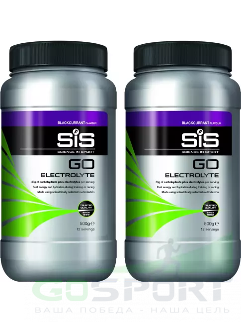 Изотоник SCIENCE IN SPORT (SiS) GO Electrolyte Powder 2 x 500 г, Черная смородина Изотоник SCIENCE IN SPORT (SiS) GO Electrolyte Powder 2 x 500 г, Черная смородина